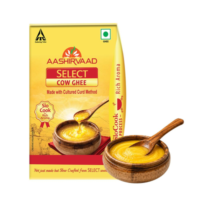 Aashirvaad Select Cow Ghee, Made with Cultured Curd Method, 910ml