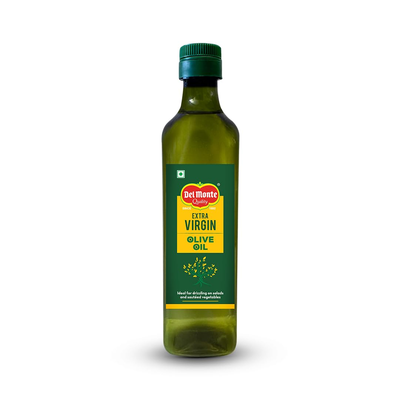 Delmonte Extra Virgin Olive Oil (Imported) 500 Ml Pet Bottle | Cold Extracted from A1 Grade Olives Pure & Unrefined Cholesterol & Trans Fat-Free, Natural Antioxidants, Rich in Vitamin E & K